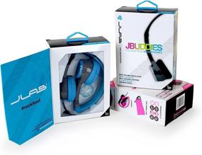 img 1 attached to 🎧 JLAB JBuddies Folding Kids Wired Headphones | Toddler Headphones | Noise Isolation | Kids Safe | Volume Limiting Headphones | Headphones for Children | Black/Pink