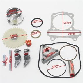 img 3 attached to 🛵 Enhance Performance with GOOFIT Big Bore Cylinder Rebuild Kit for GY6 50cc 139QMB Racing Scooter Parts - 64mm Valve Upgrade