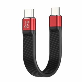 img 4 attached to 🔴 Короткий USB C кабель Lamtoon 100W - Быстрая синхронизация и зарядка, Thunderbolt 3, Видео 4K - Красный