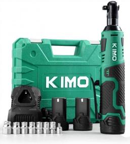 img 4 attached to 🔧 KIMO 3/8" Cordless Electric Ratchet Wrench Set: Fast Charge, Variable Speed Trigger, 2-Pack Batteries & 8 Sockets
