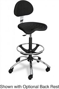 img 1 attached to 🪑 Safco SitStar Stool - Height Adjustable, Tractor-shaped Seat, Black with Chrome Base