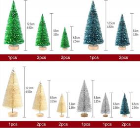 img 3 attached to Украсьте свою рождественскую деревню мини-деревьями и праздничными украшениями KUUQA — набор из 29 предметов!