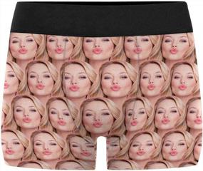 img 4 attached to Personalized Men'S Funny Face Boxer Shorts With Photo - Sizes XS-XXXL