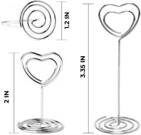 img 3 attached to 💖 Stylish 30pcs Silver Heart Shaped Table Number Holders - Perfect for Weddings, Parties, and Banquets!