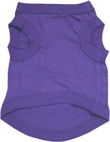 img 2 attached to Stylish and Comfortable Large Purple Dog Shirt - Petitebella Plain Single Color Puppy Shirt