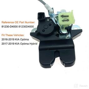 img 3 attached to 🔒 Liftgate Tailgate Lock Trunk Latch Actuator for 2016-2019 KIA Optima Hybrid - OEM Replacement 81230-D4000