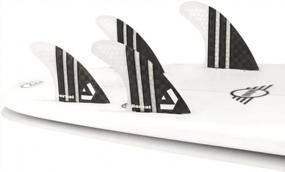 img 3 attached to FCS Base Carbon Hexcore Quad Surfboard Fins (4) Honeycomb DORSAL Clear