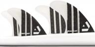 fcs base carbon hexcore quad surfboard fins (4) honeycomb dorsal clear logo
