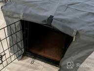 img 1 attached to Yotache Waterproof And Windproof Dog Crate Cover For 18" Small Double Door Steel Cage - Durable 600D Polyester Indoor/Outdoor Kennel Cover In Gray (No Wire Crate) review by Margarita Conde