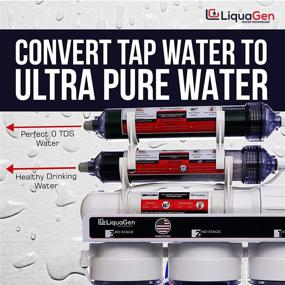 img 3 attached to LiquaGen - Dual 6 Stage Under Sink RO/DI Water Filter System for Drinking & Aquarium (pH Alkaline, 100 GPD)