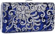 tanpell women's retro velvet clutch bag with gold embroidery and shining sequins logo