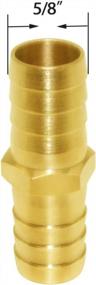 img 2 attached to Joywayus 5/8" ID Hose Barb Hex Union Brass Fitting Water/Fuel/Air With 10 Stainless Steel Clamps (Pack Of 5)