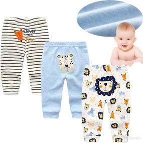 img 4 attached to Cute Baby Pants: Kiddiezoom Newborn Pants for Boys and Girls - Comfy and Stylish Cotton Trousers