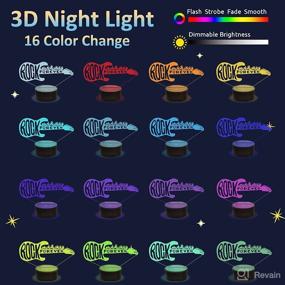 img 2 attached to 🎸 Guitar 3D Illusion Night Lamp, Attivolife Rock and Roll Dimmable Hologram Light | 16 Color Changing with Remote Control | Smart Timer | Bedroom Decoration Creative Gift | Ideal for Music Players, Teens, Kids, Boys