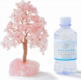 img 1 attached to KALIFANO 414 Gemstone Chakra Crystal Tree With Rose Quartz Base: Healing Properties For Love & Self Care - Bonsai Feng Shui Money Tree