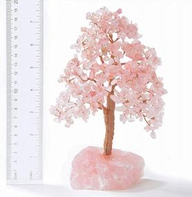 img 2 attached to KALIFANO 414 Gemstone Chakra Crystal Tree With Rose Quartz Base: Healing Properties For Love & Self Care - Bonsai Feng Shui Money Tree