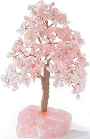 img 3 attached to KALIFANO 414 Gemstone Chakra Crystal Tree With Rose Quartz Base: Healing Properties For Love & Self Care - Bonsai Feng Shui Money Tree
