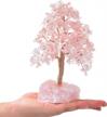 kalifano 414 gemstone chakra crystal tree with rose quartz base: healing properties for love & self care - bonsai feng shui money tree logo