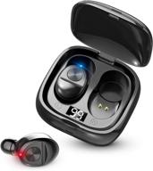 🎧 mini earbuds 5.0 headphones, waterproof ipx5 stereo in-ear earphones with built-in mic for travel - hi-fi headset логотип