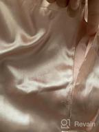 img 1 attached to LYANER 4-Piece Satin Sleepwear Set With Floral Lace Trim Cami And Robe For Women review by Darius Glatzel