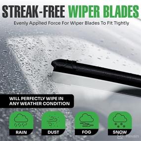 img 3 attached to 🚗 Lebogner 22-Inch Windshield Wiper Blades (Pack of 2) - All-Season Automotive Replacement Blades for Cars, Silicone Beam w/ U/J Hook Compatibility - Stable, Quiet, & Easy to Install