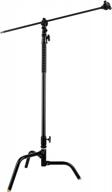selens heavy duty c stand with boom arm - 10ft max height photography light stand and 3.28ft holding arm with grip heads for studio monolights, softboxes, and reflectors logo