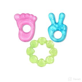 img 4 attached to 🌊 3-Pack Water Teether: Soothing Teething Toys for Babies 0-6 Months with Cooling Gums Relief, BPA Free - Blue/Pink/Green Frozen Teething Set