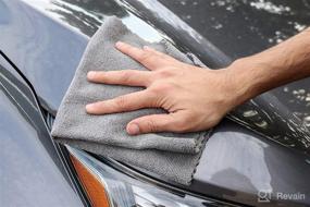 img 1 attached to 🧽 Arkwright Microfiber Car Cleaning Cloths (16x16, 12-Pack) - Premium Auto Detailing Towels for Polishing, Washing, and Drying (Grey)