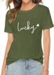 women's graphic tees: casual short sleeve tops with round neck and loose fit logo