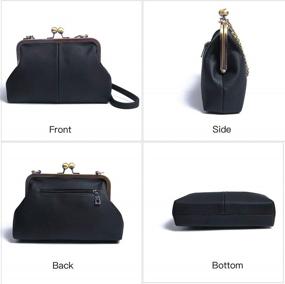 img 3 attached to Classical Kiss Lock Clutch Wallet For Women | Lanpet Shoulder Bag Purse With Chain Strap