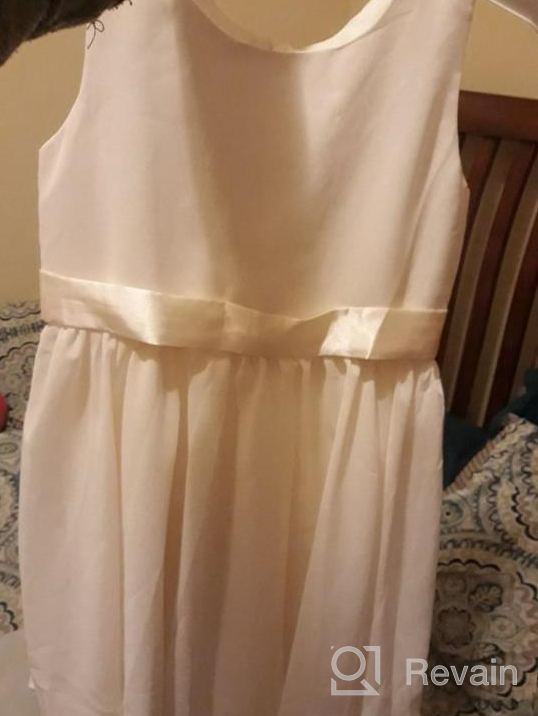 img 1 attached to Summer Ruffled Chiffon 💃 Bridesmaid Dresses for Girls' Wedding Apparel review by David Diaz