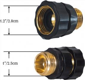 img 3 attached to Hourleey Garden Hose Quick Connector, 3/4 Inch Male And Female Garden Hose Fitting Quick Connector, 6 Set