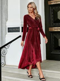img 1 attached to Stunning Boho Maxi Dress With Ruffled Floral Details- BerryGo'S V-Neck Wrap Dress For Women