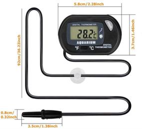 img 1 attached to 🌡️ GuDoQi Aquarium Thermometers: 4 Pack of Digital Water Thermometers with Suction Cup for Fish Tank, Aquarium, and Marine Reptile Habitat Temperature Monitoring
