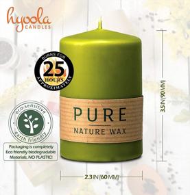 img 3 attached to Hyoola'S Pure Natural Pillar Candles: Environmentally Friendly And Sustainable