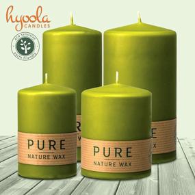 img 1 attached to Hyoola'S Pure Natural Pillar Candles: Environmentally Friendly And Sustainable