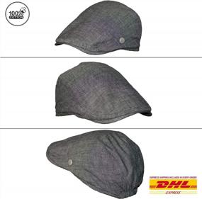 img 3 attached to 100% Cotton Men'S Flat Cap By Dazoriginal - Classic Baker Boy Hat And Irish Beret For Men