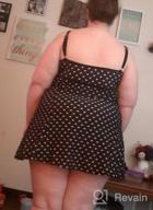 img 1 attached to Plus Size Swimdress: DANIFY Women'S Polka Dot Retro Skirted Cover Up review by Tony Cole