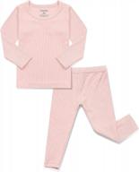 детский пижамный комплект snug-fit в рубчик для мальчиков и девочек — стильная одежда для сна для повседневного образа жизни от avauma логотип