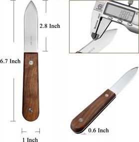 img 3 attached to Effortlessly Open Oysters With TripDock'S Set Of 6 Solid Stainless Steel Knives