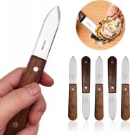 effortlessly open oysters with tripdock's set of 6 solid stainless steel knives logo