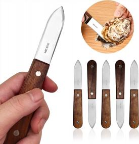 img 4 attached to Effortlessly Open Oysters With TripDock'S Set Of 6 Solid Stainless Steel Knives