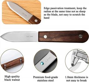 img 2 attached to Effortlessly Open Oysters With TripDock'S Set Of 6 Solid Stainless Steel Knives