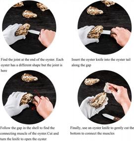 img 1 attached to Effortlessly Open Oysters With TripDock'S Set Of 6 Solid Stainless Steel Knives