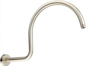 img 4 attached to Purelux Shower Arm Extension - High Arc 17 Inch Stainless Steel Water Outlet With Gasket Flange And Brushed Nickel Finish - PJ1612