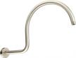 purelux shower arm extension - high arc 17 inch stainless steel water outlet with gasket flange and brushed nickel finish - pj1612 logo