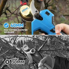 img 3 attached to 40Mm Electric Pruning Shears Cordless Tree Trimmer Heavy Duty 2X2.0Ah Rechargeable Battery & Replacement Blade, Power Display, 6-8 Working Hours, Branch Flowering Brushes Power Pruner
