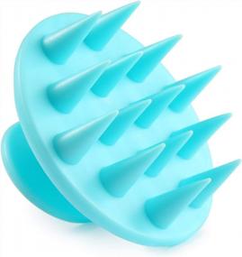 img 2 attached to Revitalize Your Hair And Scalp With BESTOOL Silicone Shampoo Brush - Dandruff Treatment, Hair Growth And Stress Release In One (Cyan)