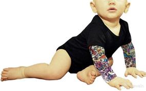 img 3 attached to 🌹 Wild Rose Baby Boy Girl Tattoo Sleeve Shirt: Mom Dad Salvation in Black - Trendy and Stylish!