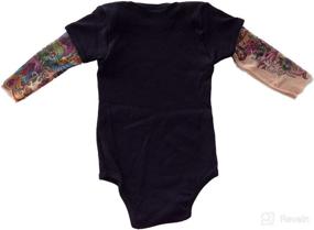 img 1 attached to 🌹 Wild Rose Baby Boy Girl Tattoo Sleeve Shirt: Mom Dad Salvation in Black - Trendy and Stylish!